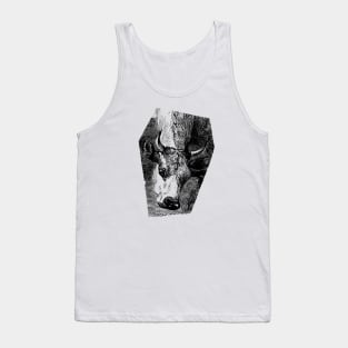 Cow Portrait Ink Drawing Tank Top